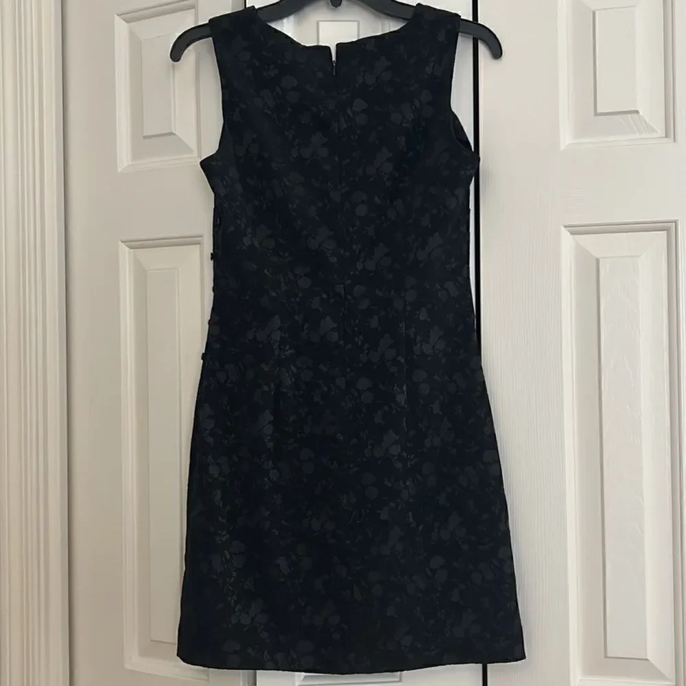 CDC Petites Little Black Damask Dress